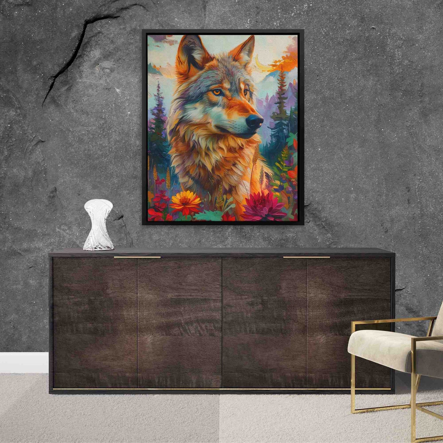 Stunning Wolf - Framed Art Print