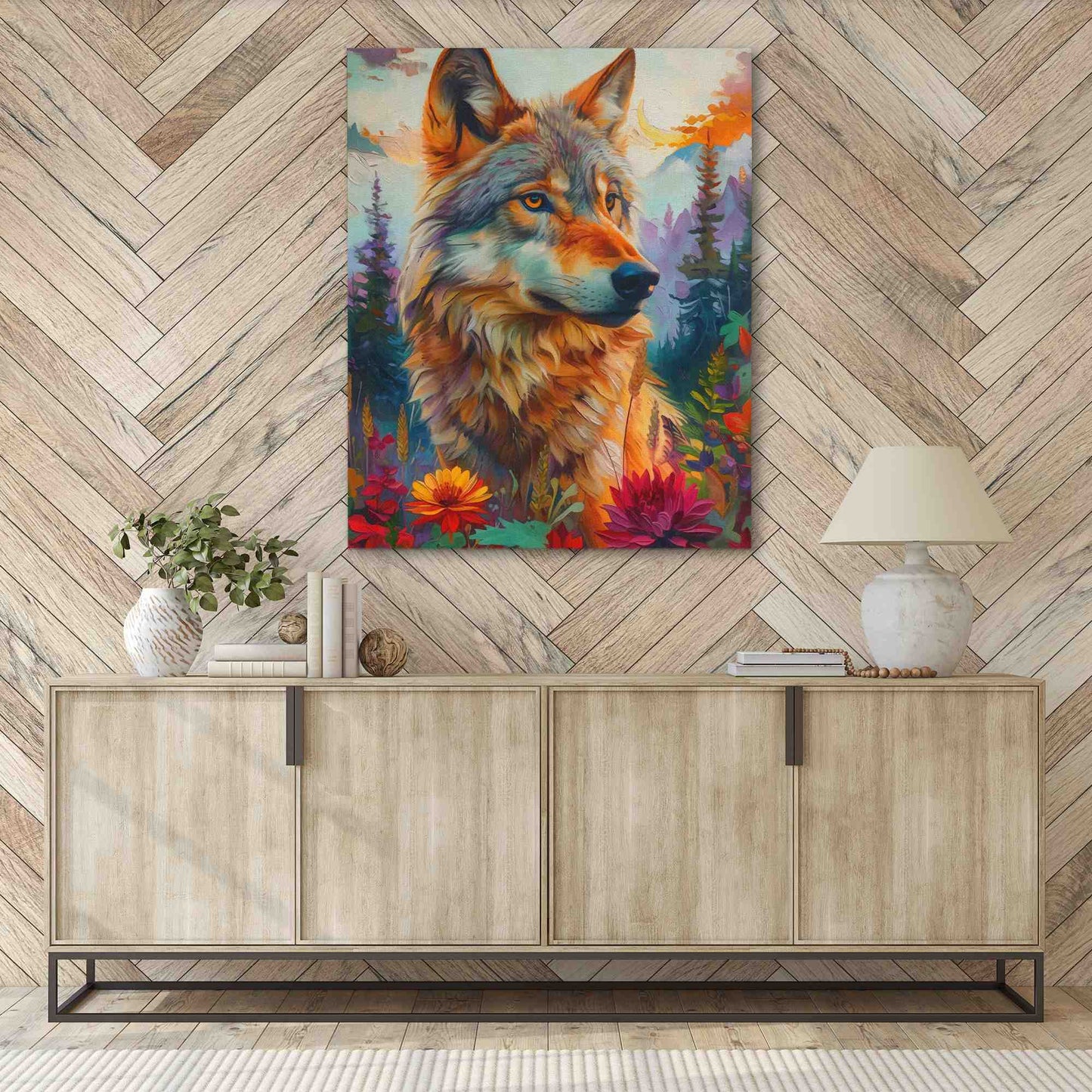 Stunning Wolf - Large Canvas Print
