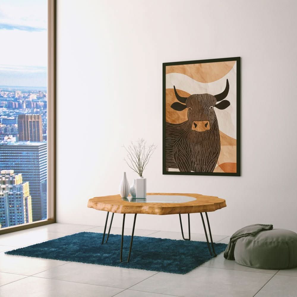 Subtle Bull - Animals Art for Dining Room