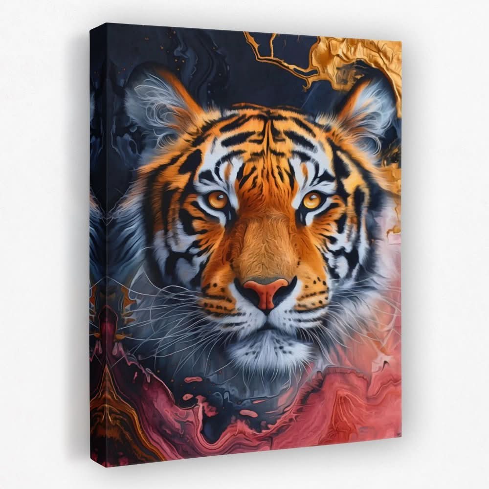 Subtle Tiger - Animals Canvas Wall Art