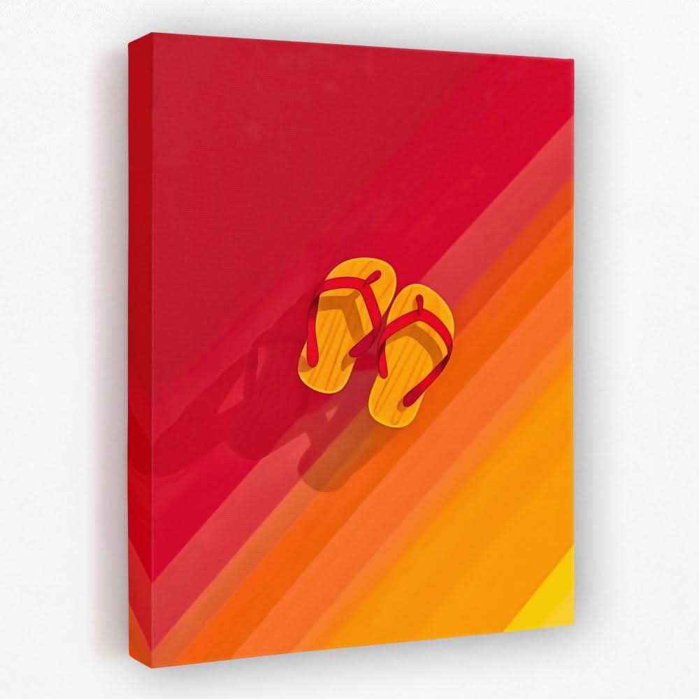 Summertime Sandals - Beach Canvas Wall Art