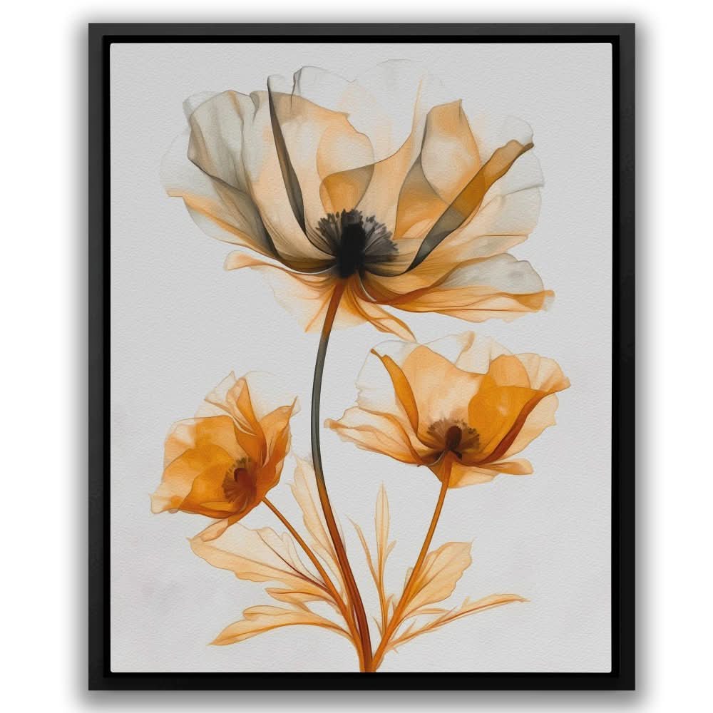 Sun-Kissed Petals - Earth Tones Canvas Print