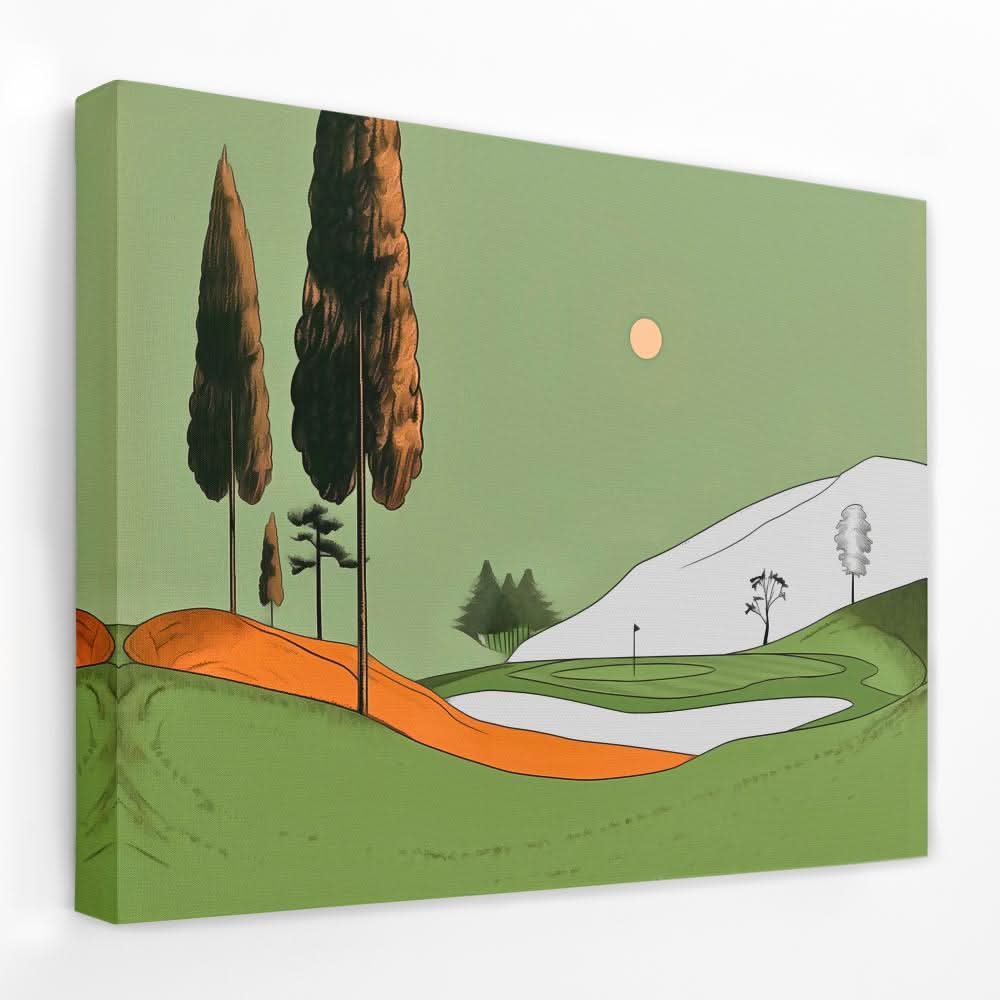 Sunday Golf - Golf Canvas Wall Art