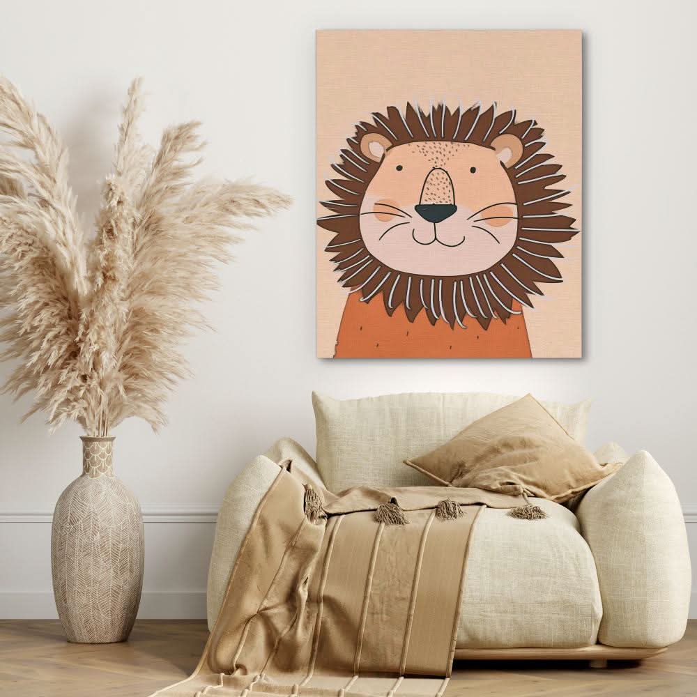Sundown Lion - Animals Art for Kids Room