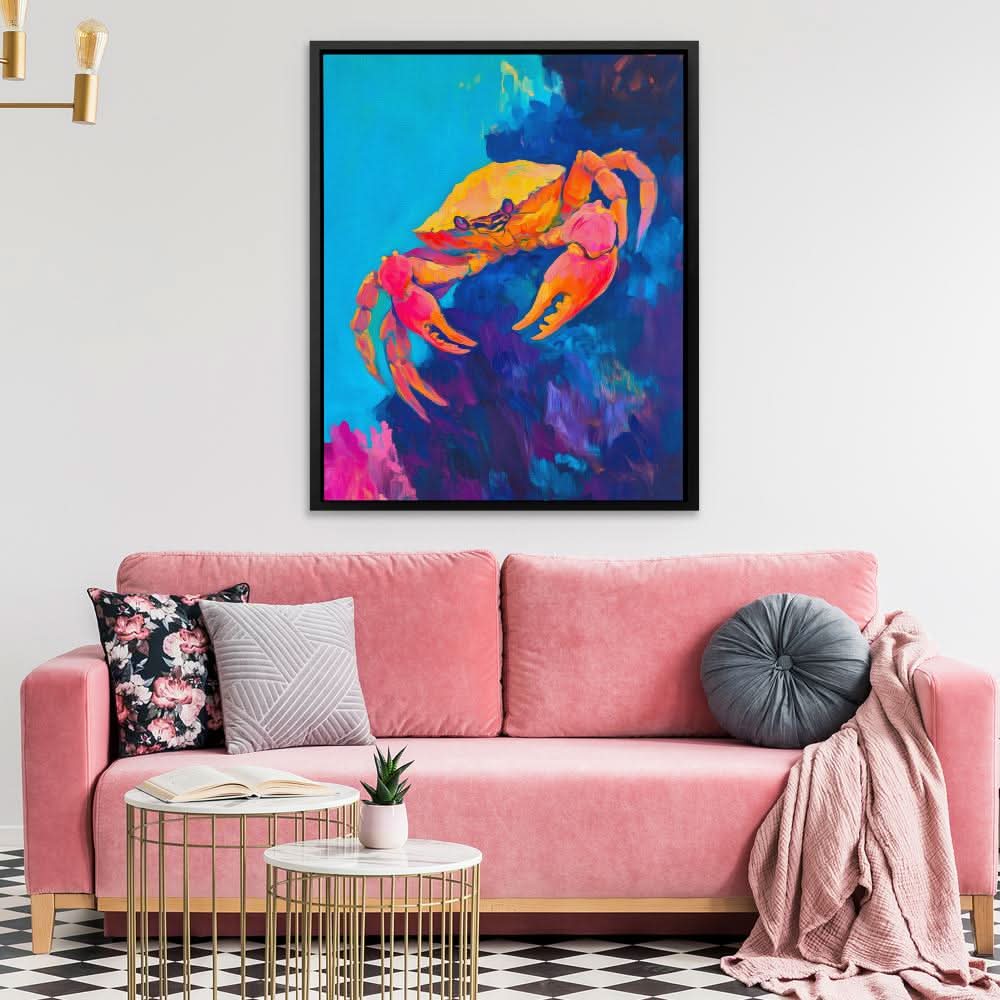 Sunlit Coral Crab - Large Canvas Print