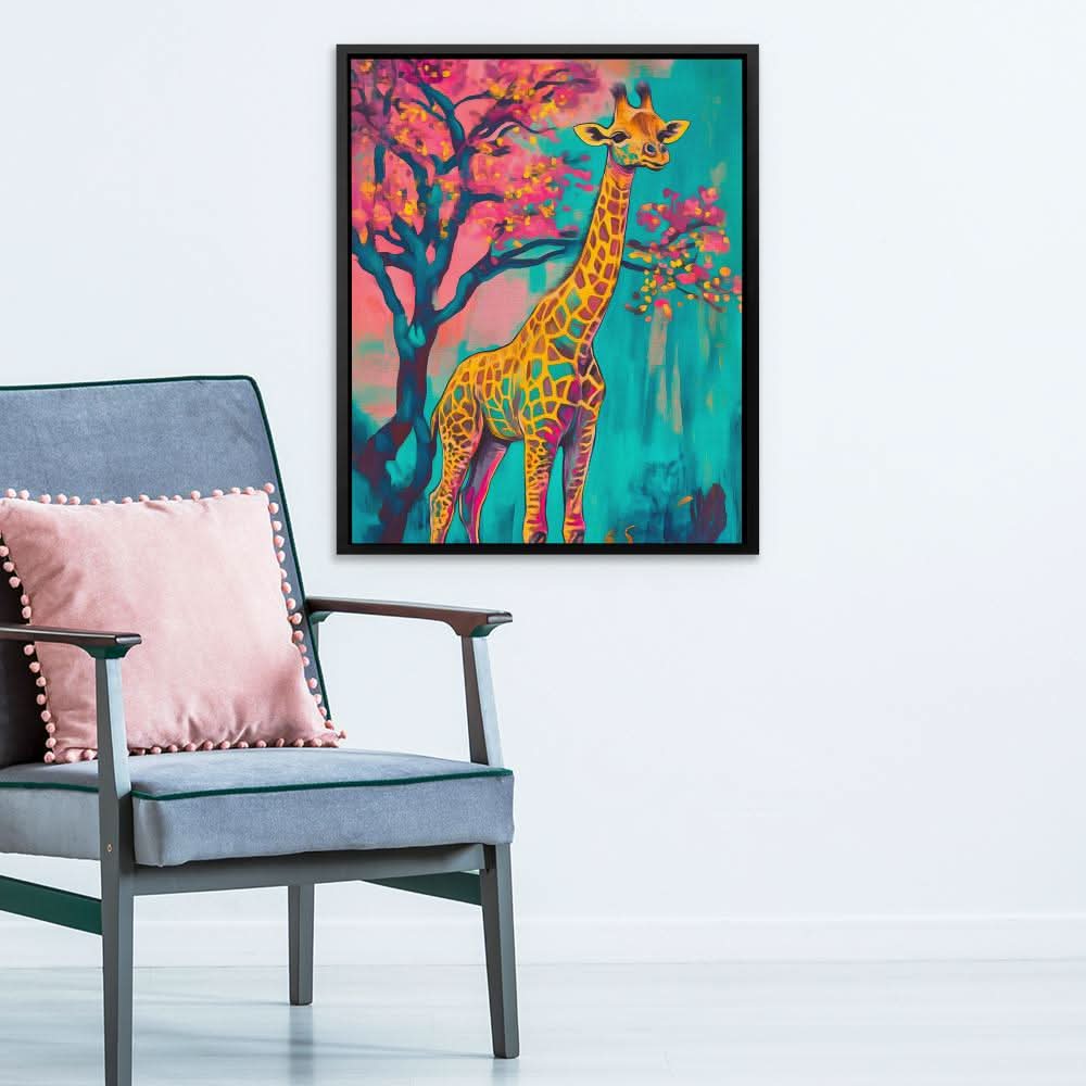 Sunlit Giraffe - Large Canvas Print