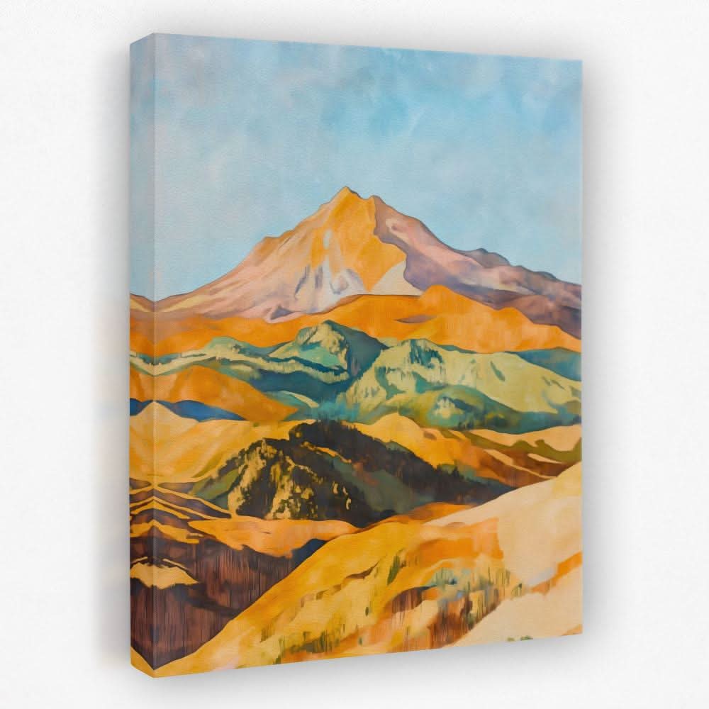 Sunlit Mountain Range - Landscapes Canvas Wall Art