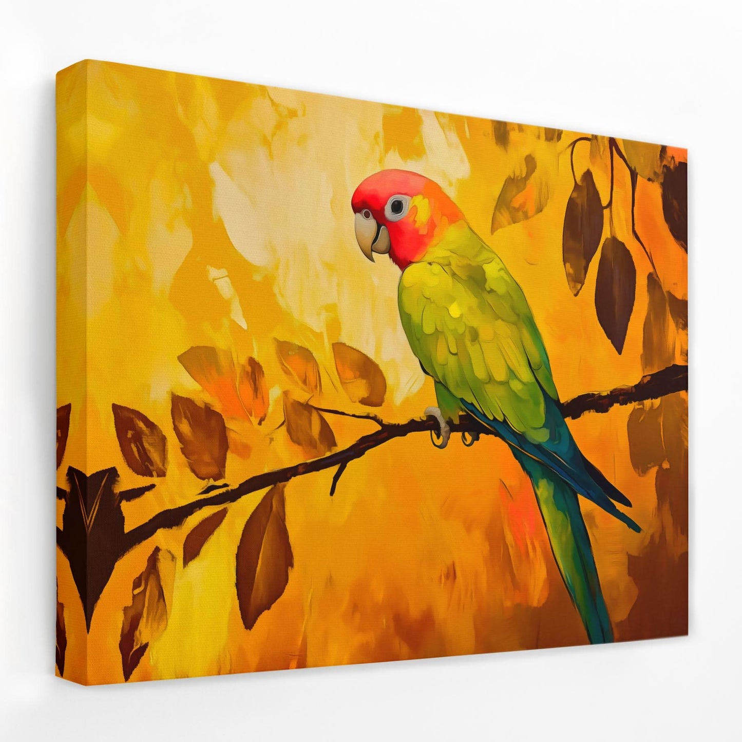 Sunlit Parrot - Bird Canvas Wall Art