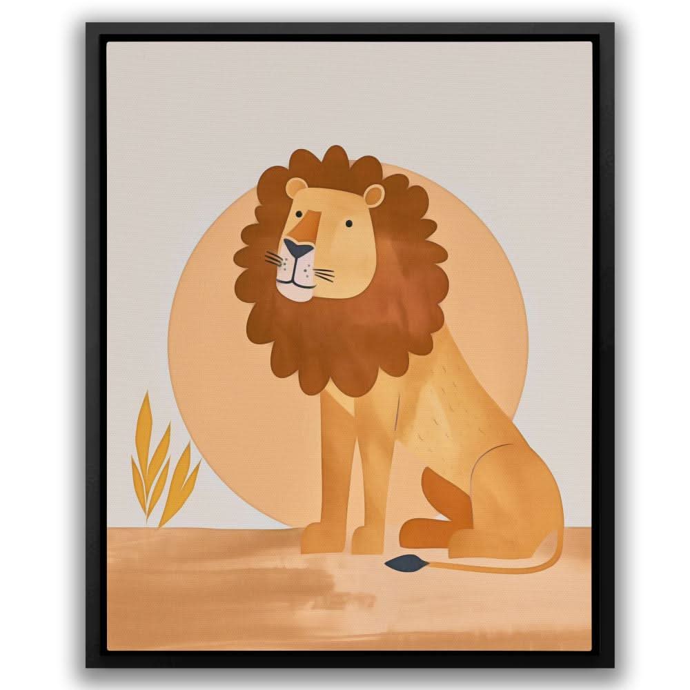 Sunset Lion - Animals Art for Kids Room