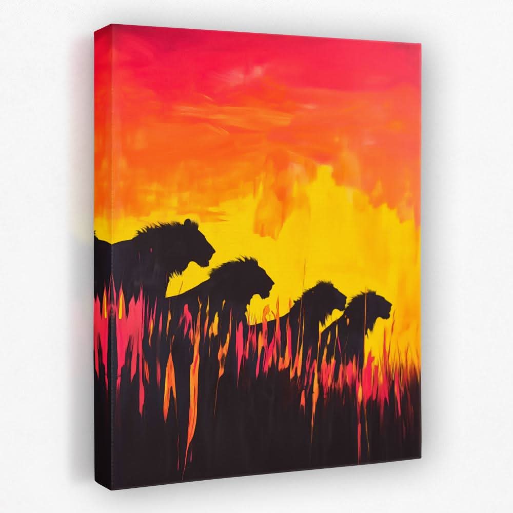 Sunset Pride - Animals Canvas Wall Art