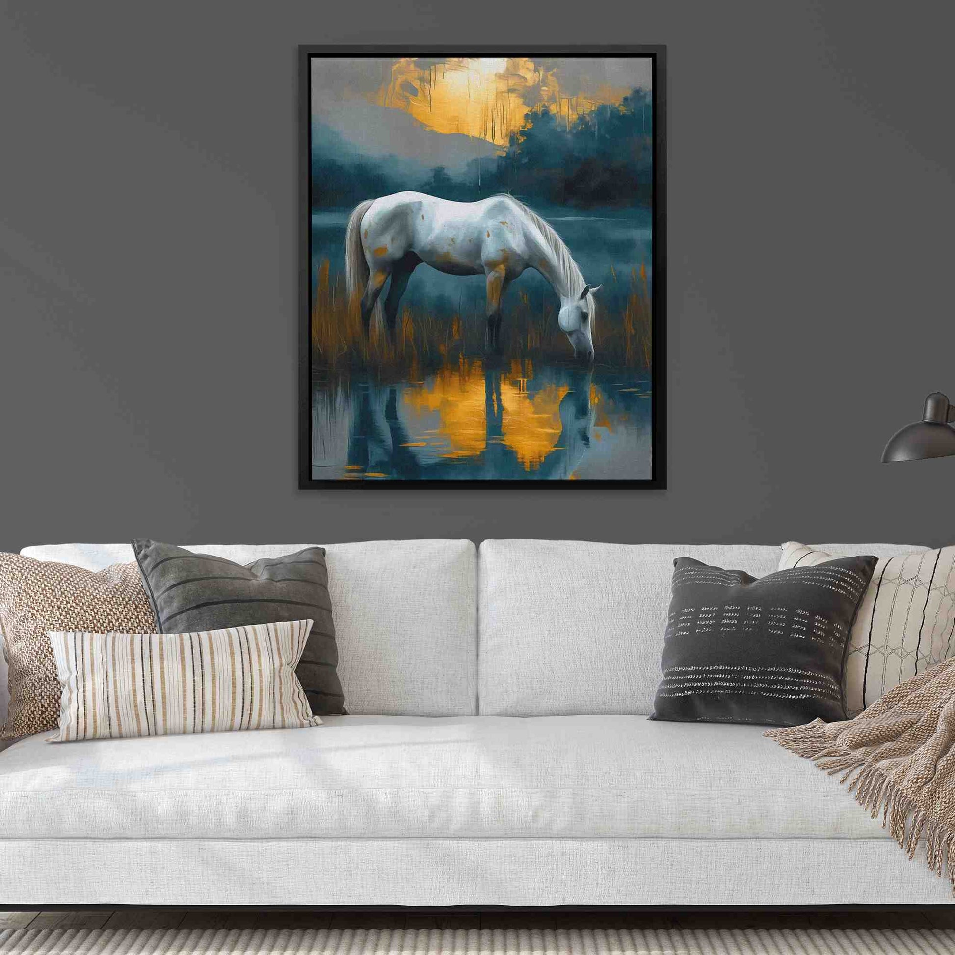Sunset Thirst - Wall Art in Black Frame