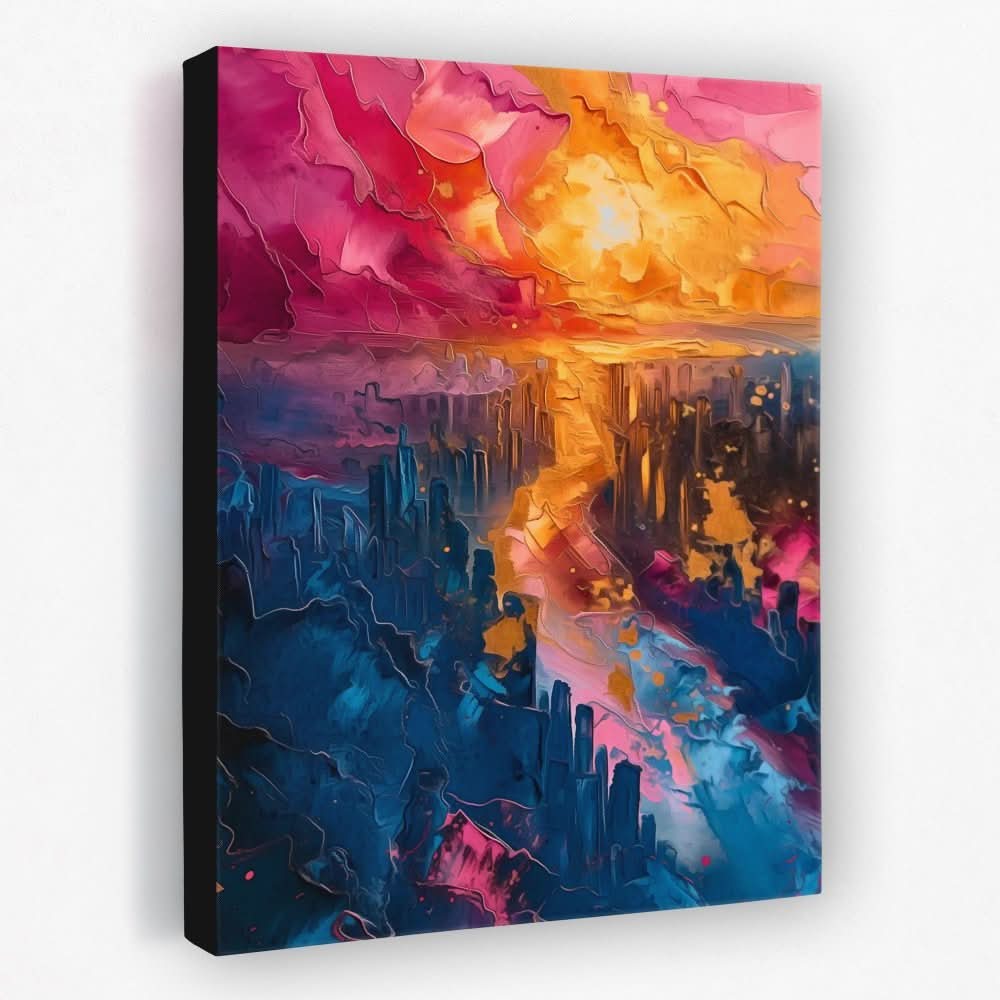 Surreal Cityscape - Cityscapes Canvas Wall Art
