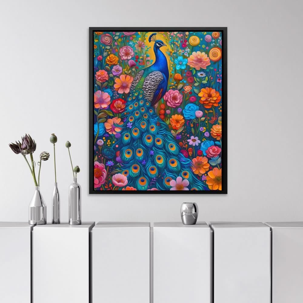 Surreal Peacock - Large Canvas Print
