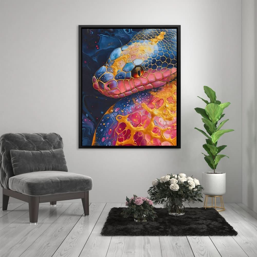 Surreal Snake - Large Abstract Canvas Print