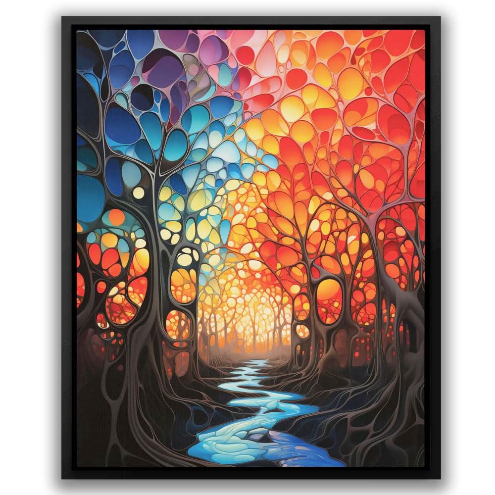 Surrealism Stream - Blue Stream Canvas Print