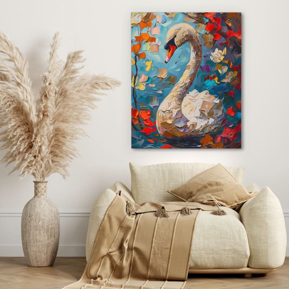 Swan in the Fall - Wall Art Print