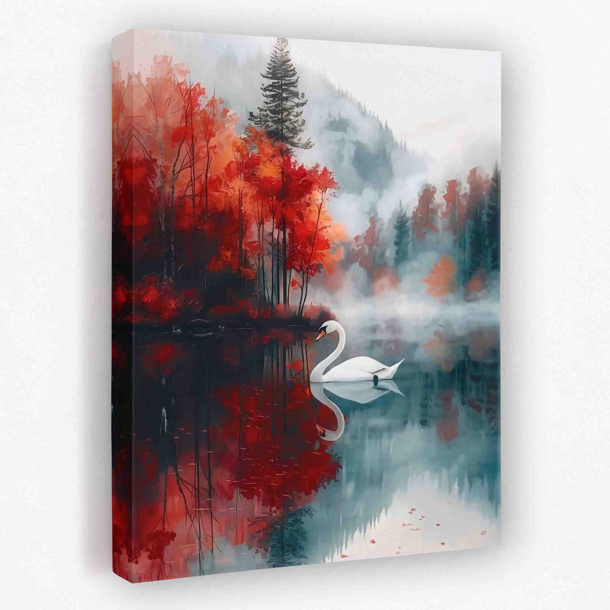 Swan Lake - Bird Canvas Wall Art