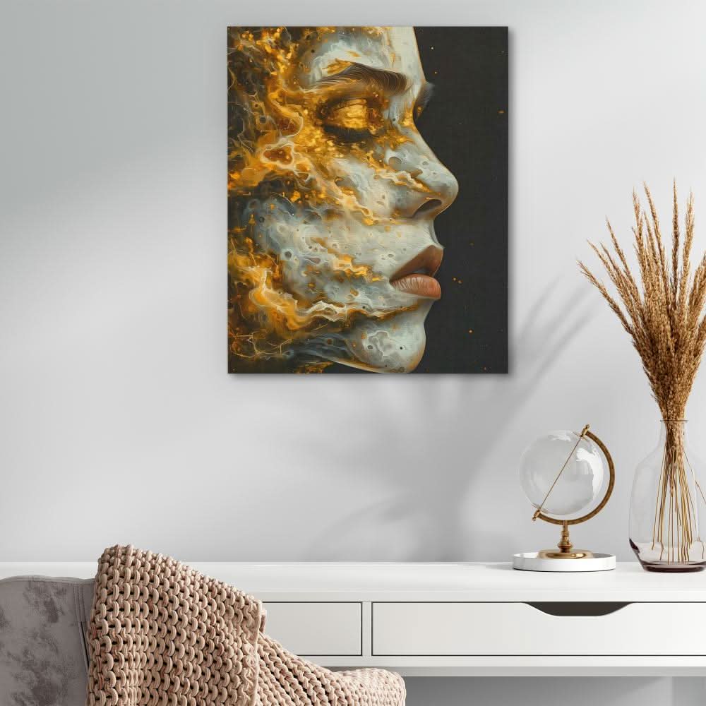 Sweet Embrace - Dark Academia Wall Art in Black Frame