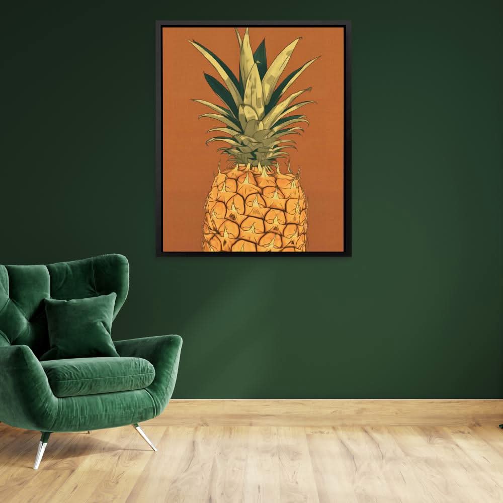 Sweet Pina - Brown Nature Canvas Print
