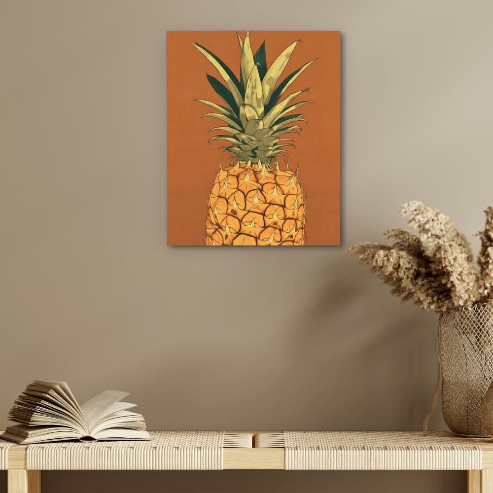 Sweet Pina - Brown Wall Art for Kitchen