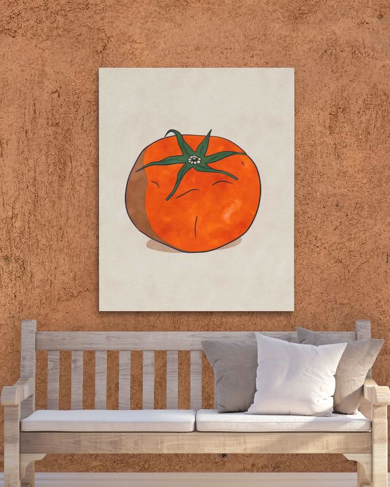Sweet Tomato - Nature Wall Art in Black Frame