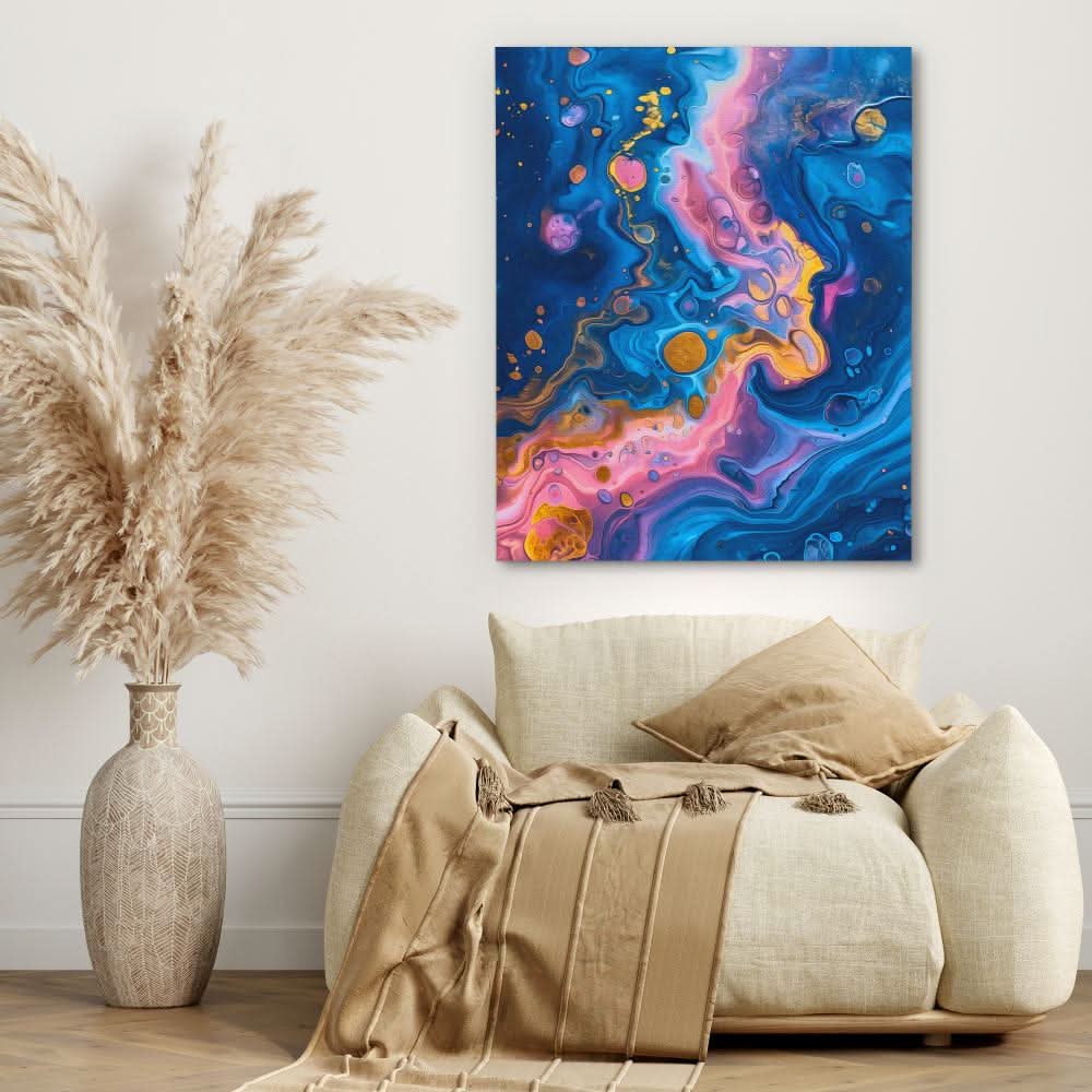 Swirling Embrace - Large Abstract Canvas Print