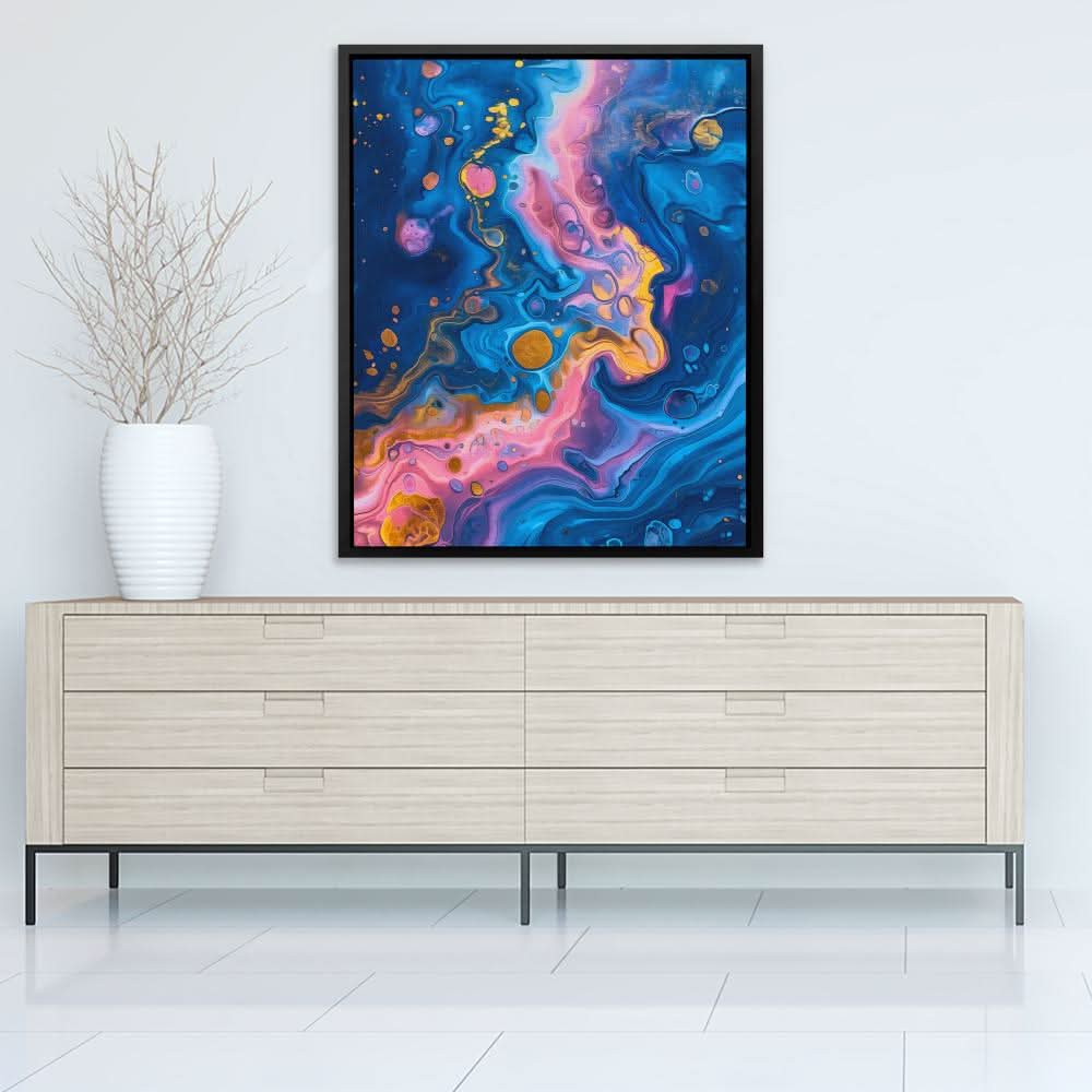 Swirling Embrace - Modern Colorful Canvas Wall Art