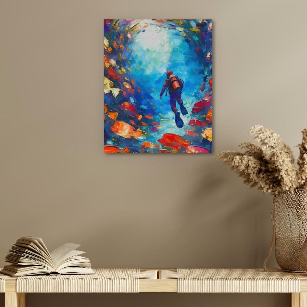 Swirling School of Fish - Wall Art Print