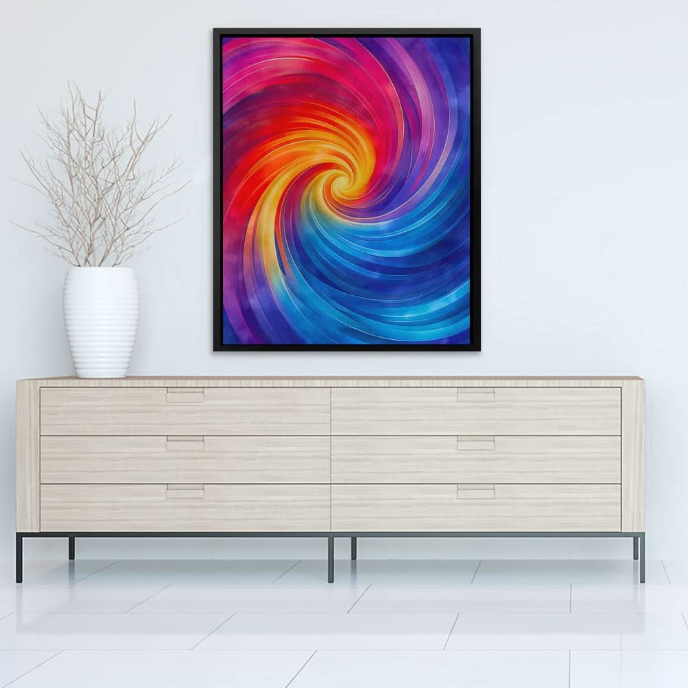 Swirling Vibrancy - Abstract Colorful Canvas Wall Art