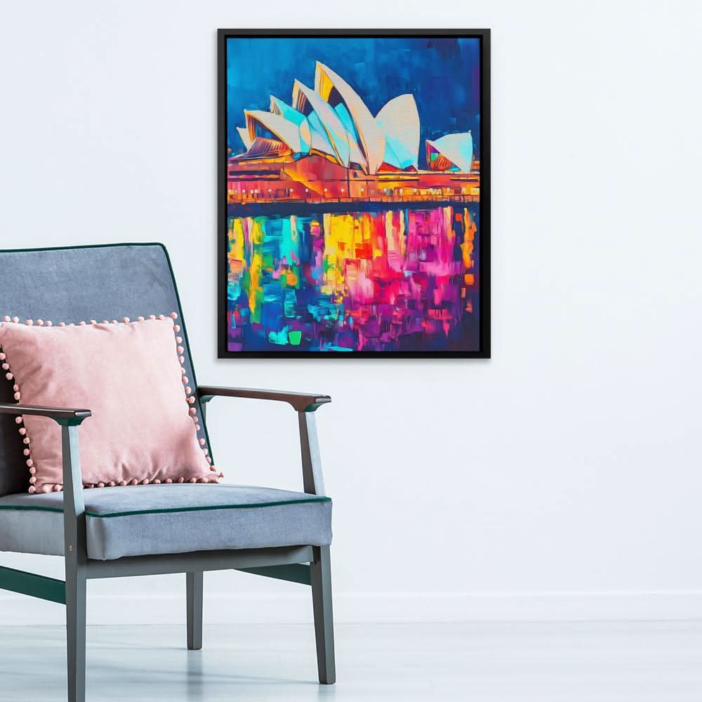 Sydney Opera House - Cityscapes Wall Art in Black Frame