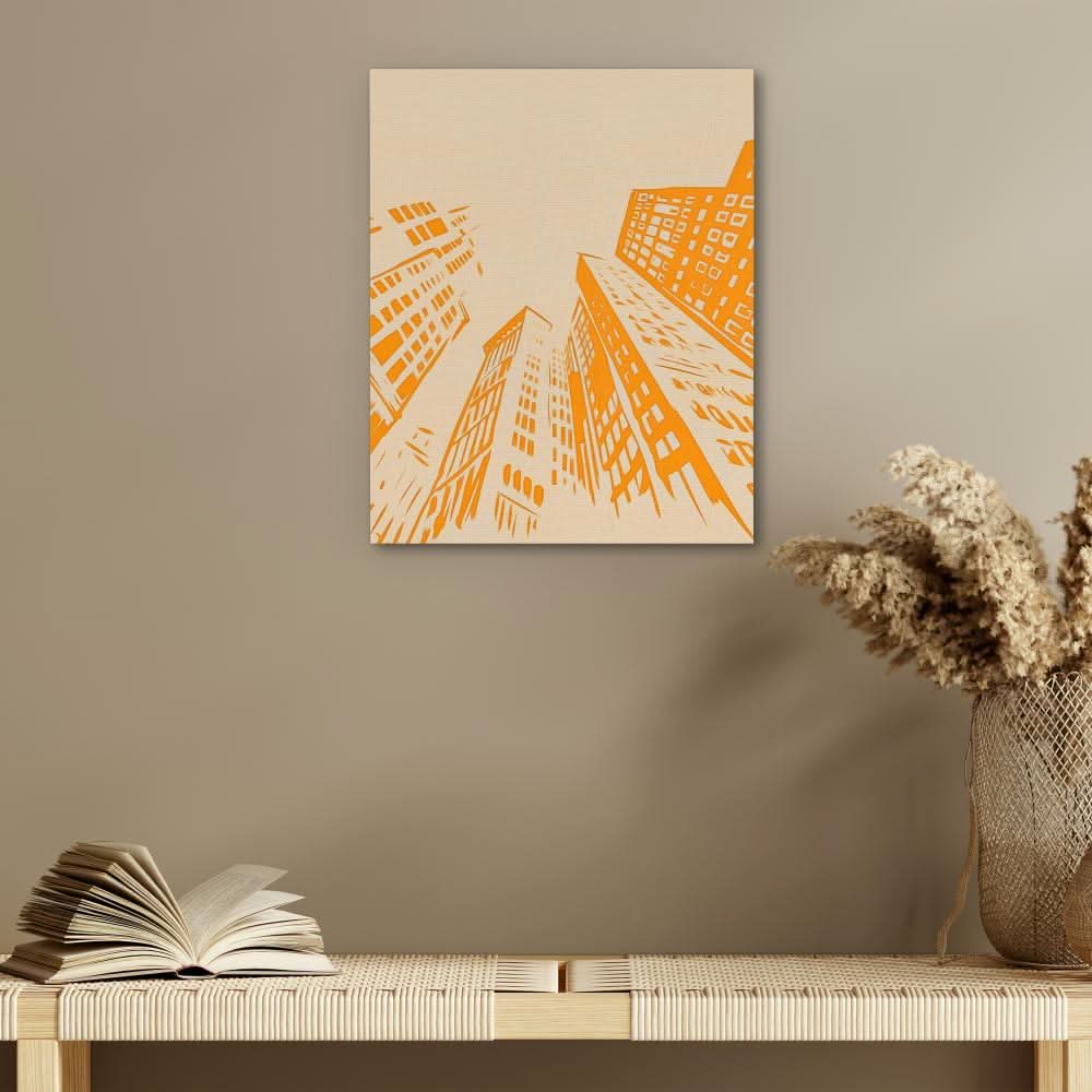Tall Skyscrapers - Neutral Wall Art for Lounge