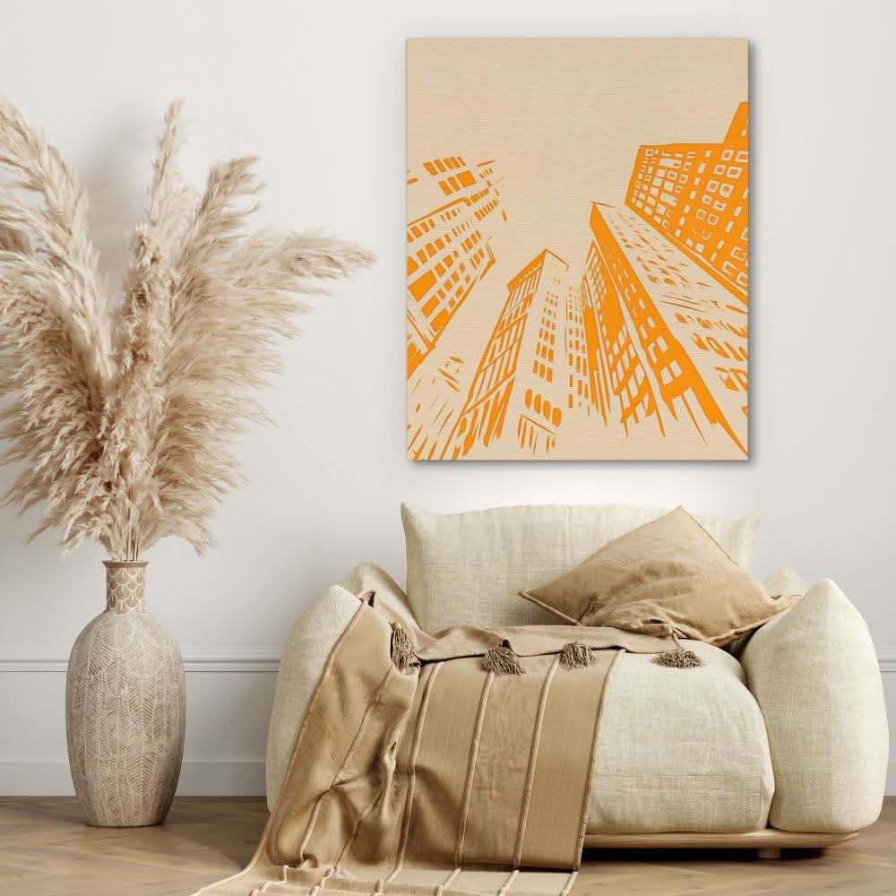 Tall Skyscrapers - Large Geometric Canvas Print