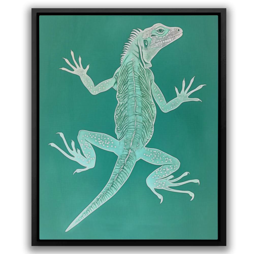 Teal Iguana - Animals Art for Bedroom