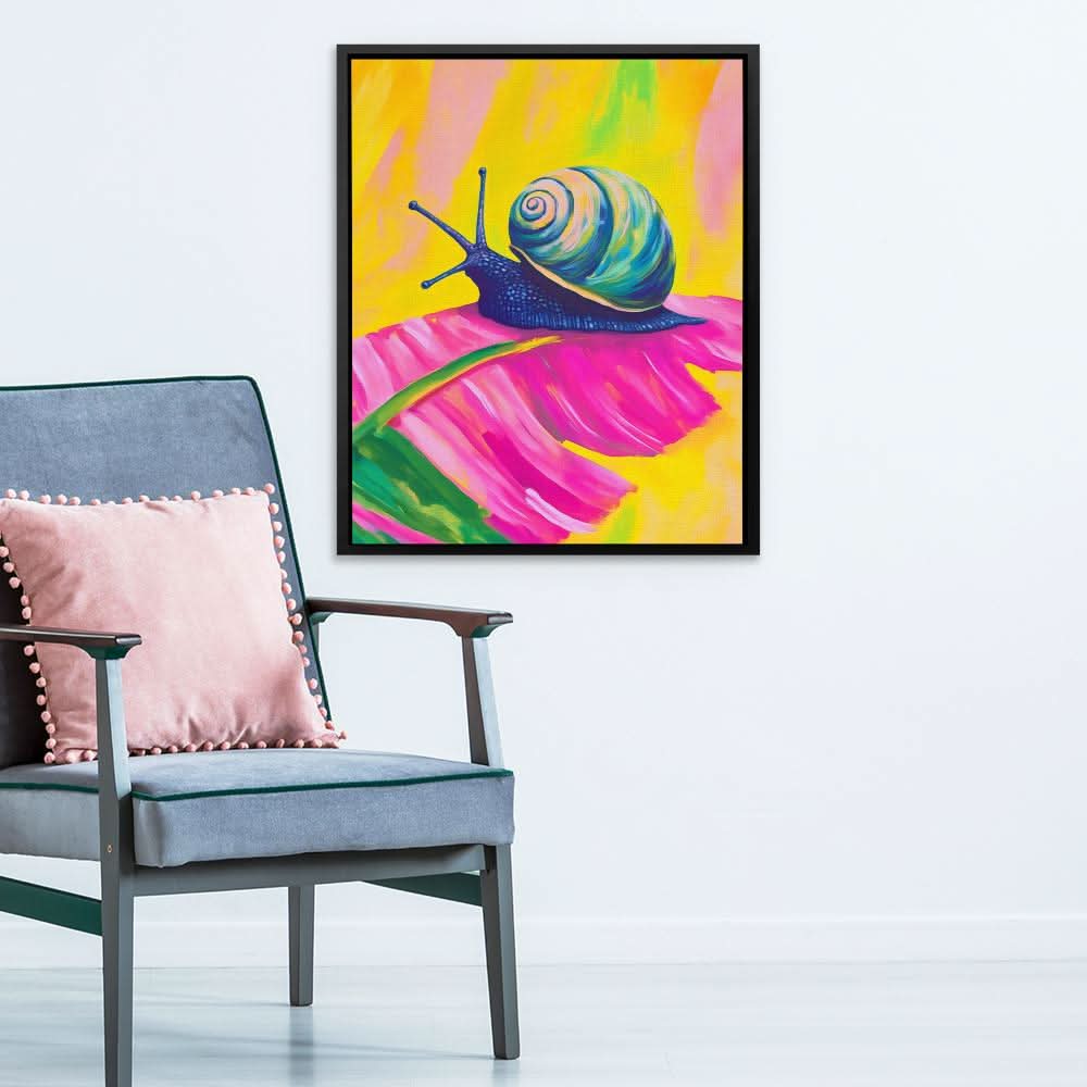 Technicolor Spiral - Wall Art in Black Frame