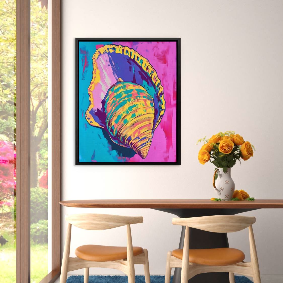 Technicolor Treasure - Blue Pink and Purple Canvas Print