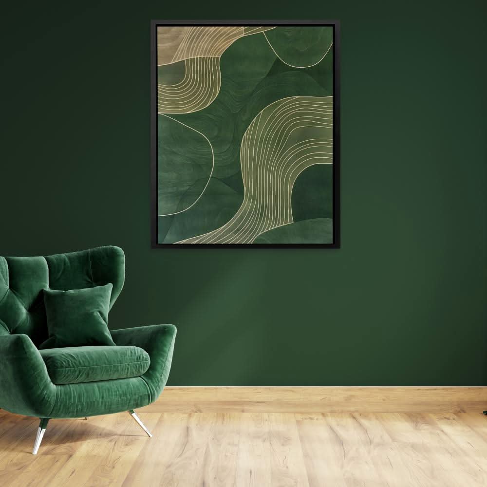 Textured Greens - Minimalist Neutral Canvas Wall Art