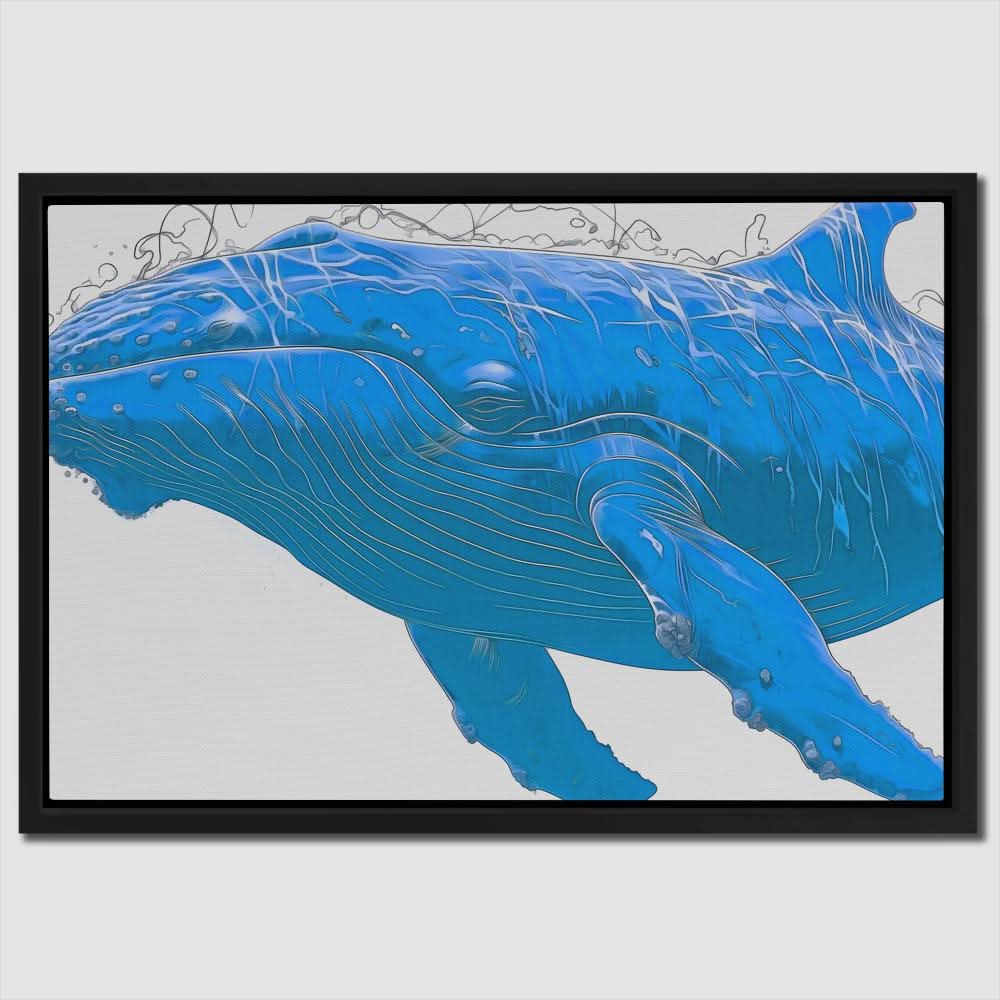 The Big Blue - Nature Wall Art in Black Frame