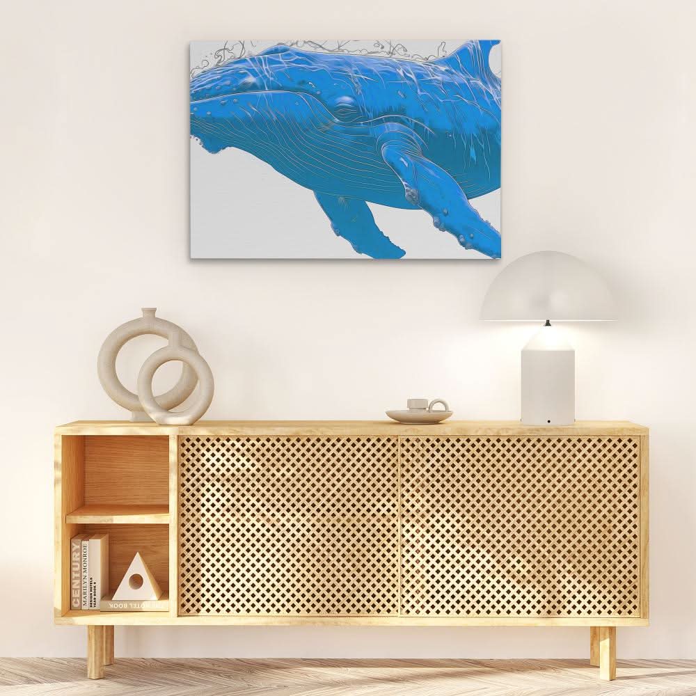The Big Blue - Large Abstract Canvas Print