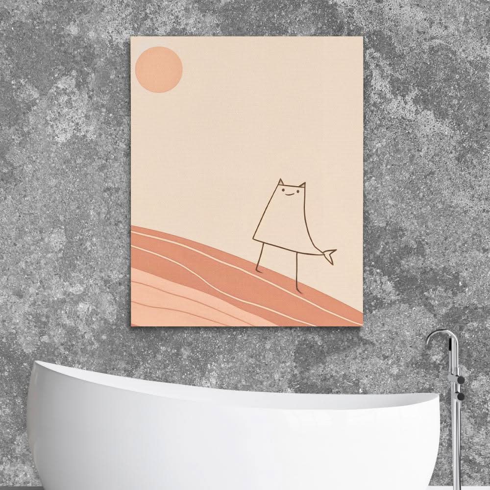 The Catfish - Beige Best Sellers Canvas Print