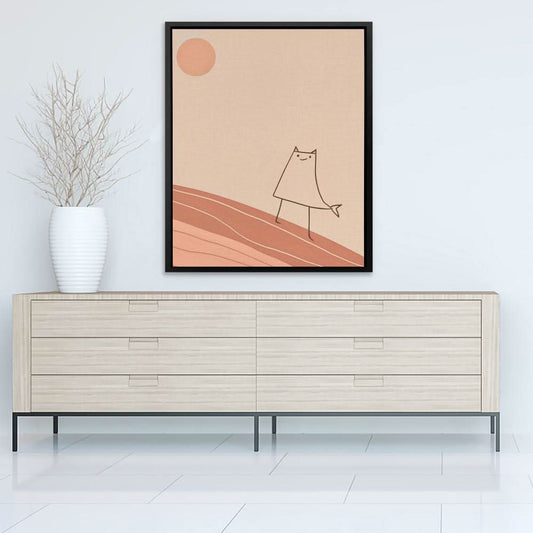 The Catfish - Contemporary Wall Art in Black Frame