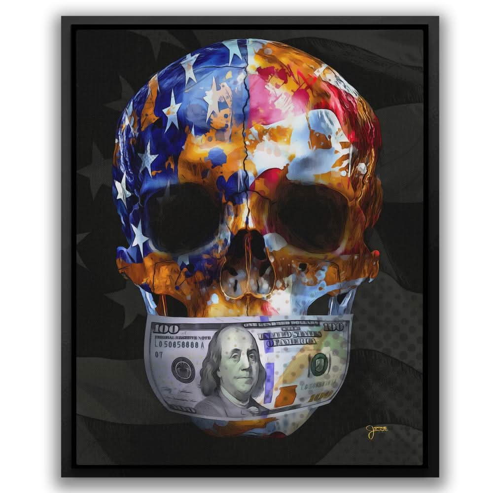 The Cost of Freedom - Modern Wall Art in Black Frame