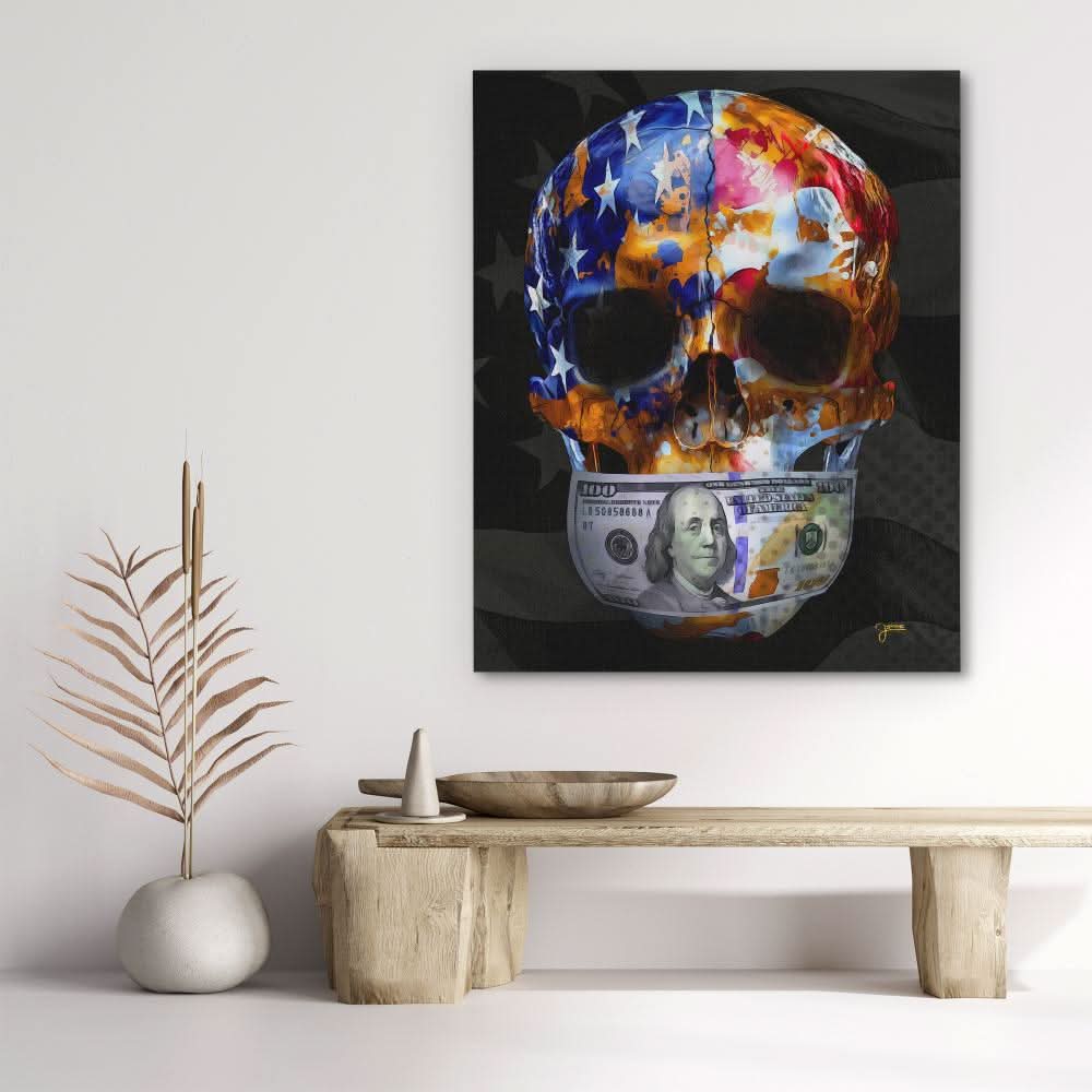 The Cost of Freedom - Money Canvas Print