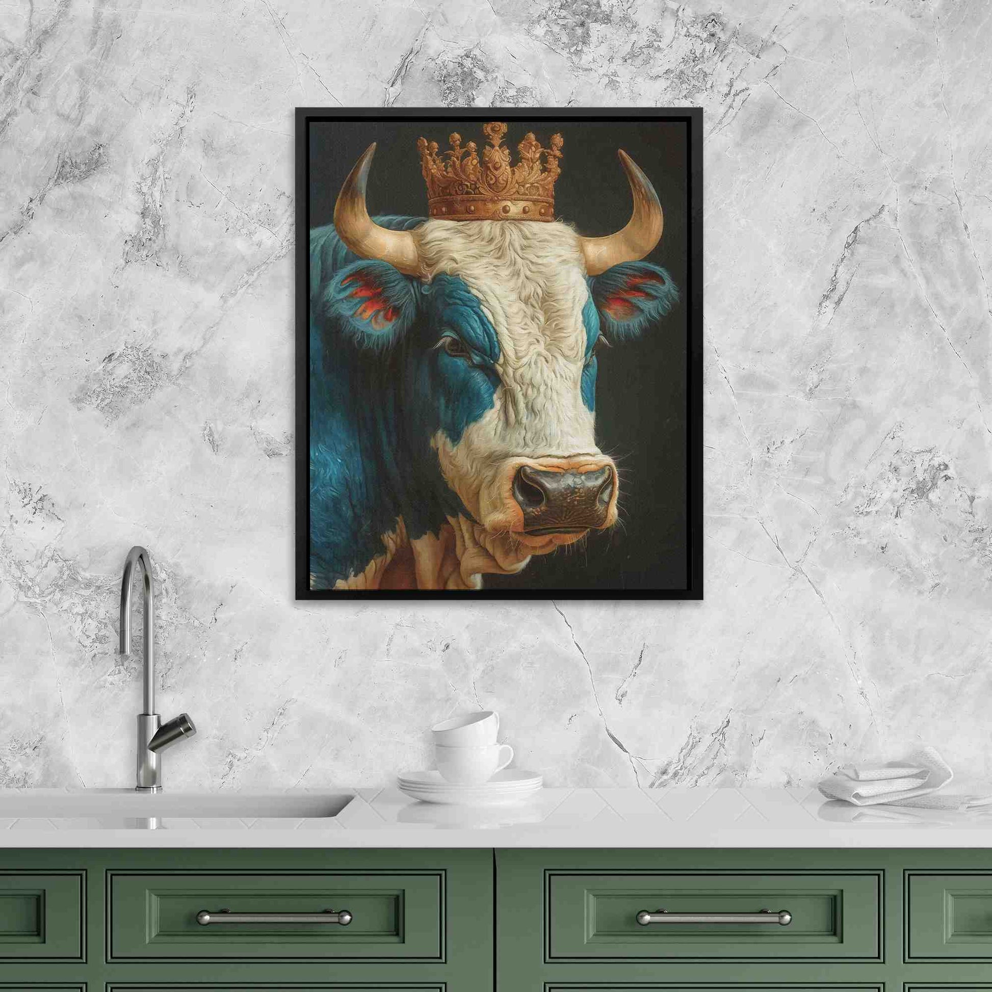 The Cow King - Cow Canvas Print
