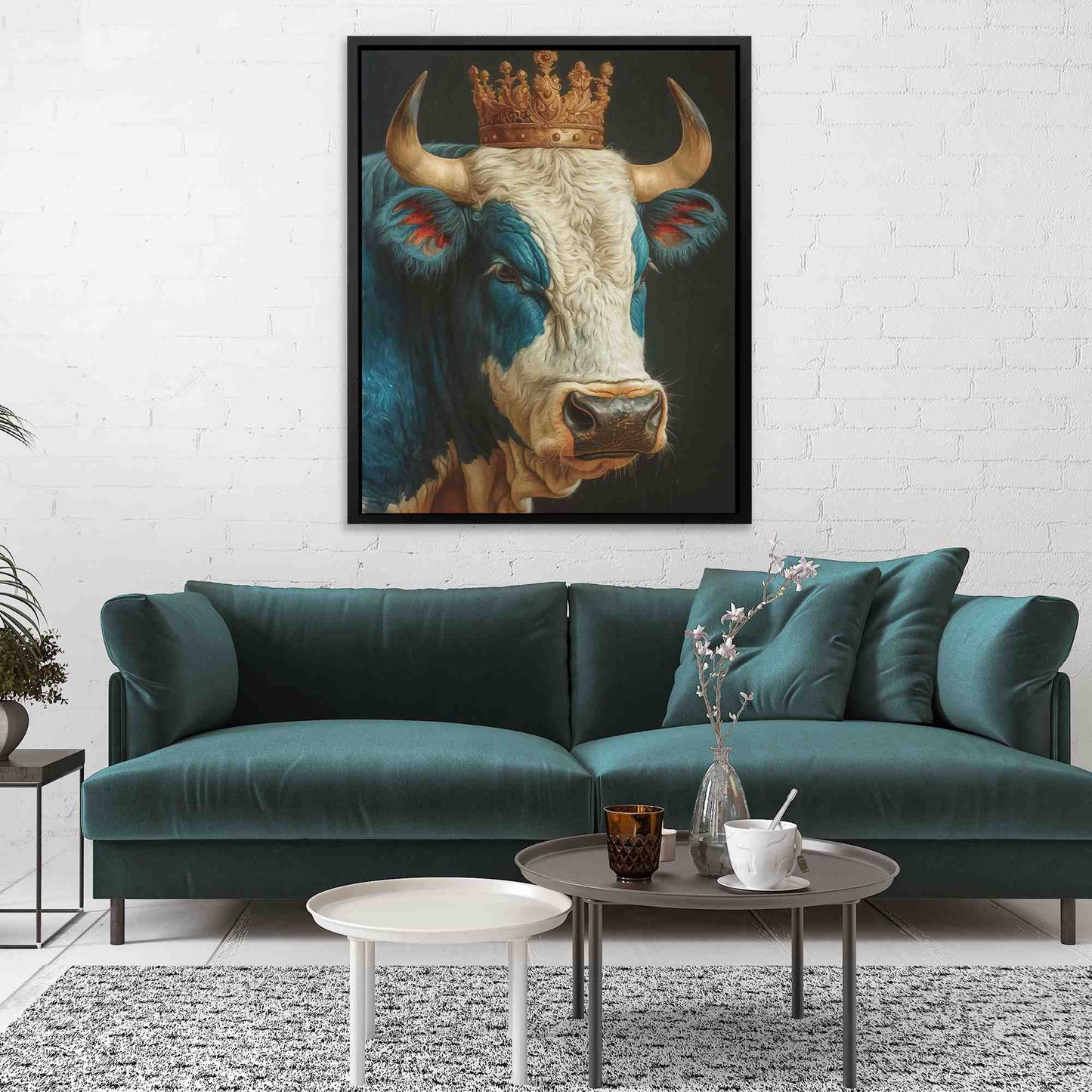 The Cow King - Framed Art Print