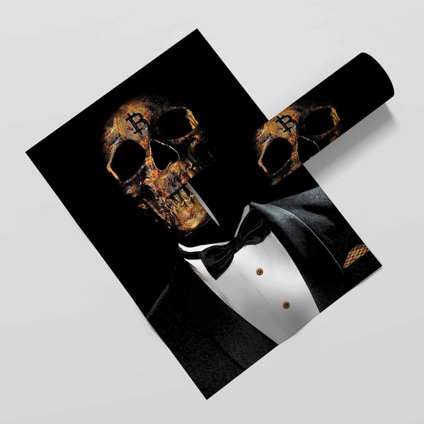 The Investor Skull Semi - gloss Print - Luxury Wall Art