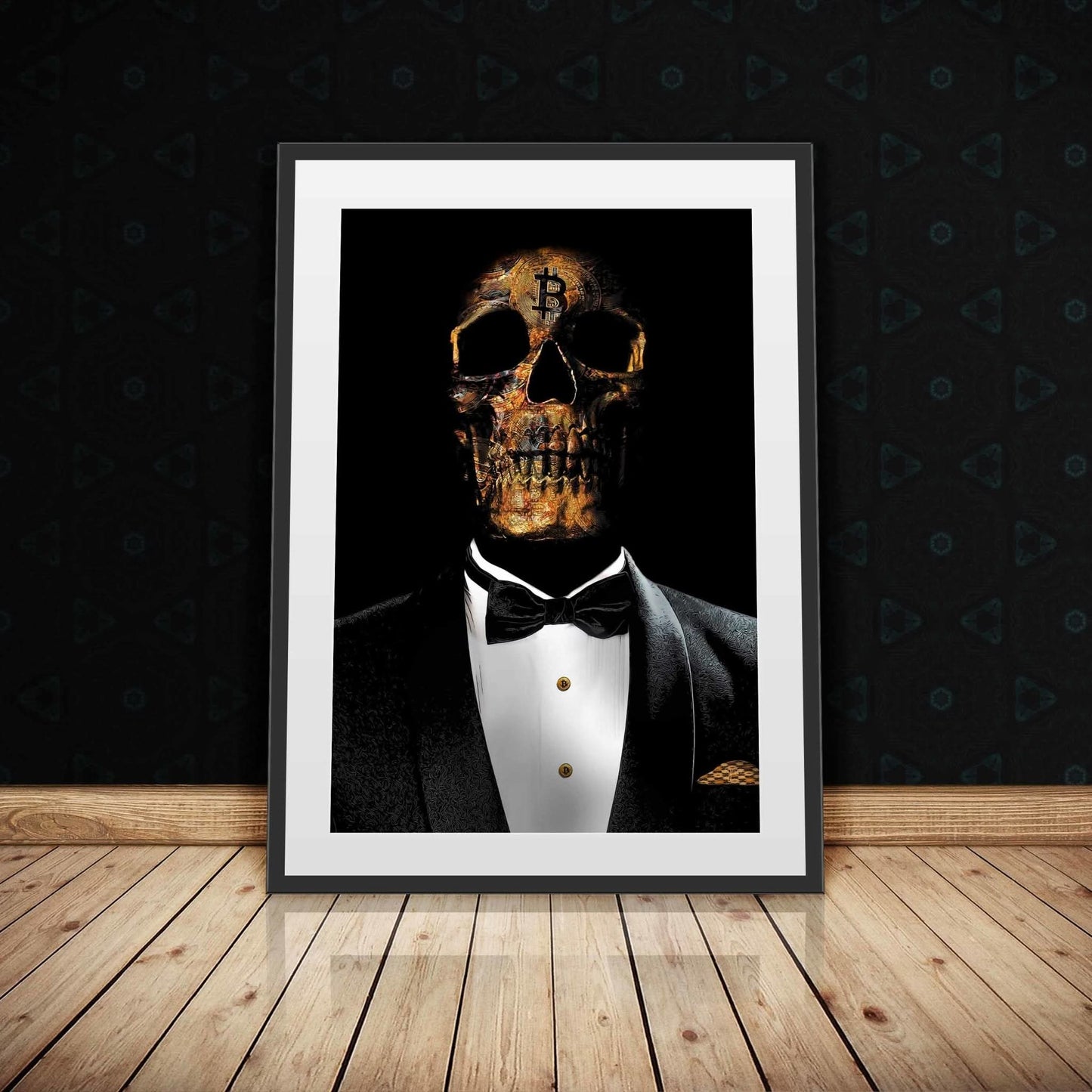 The Investor Skull Semi - gloss Print - Luxury Wall Art