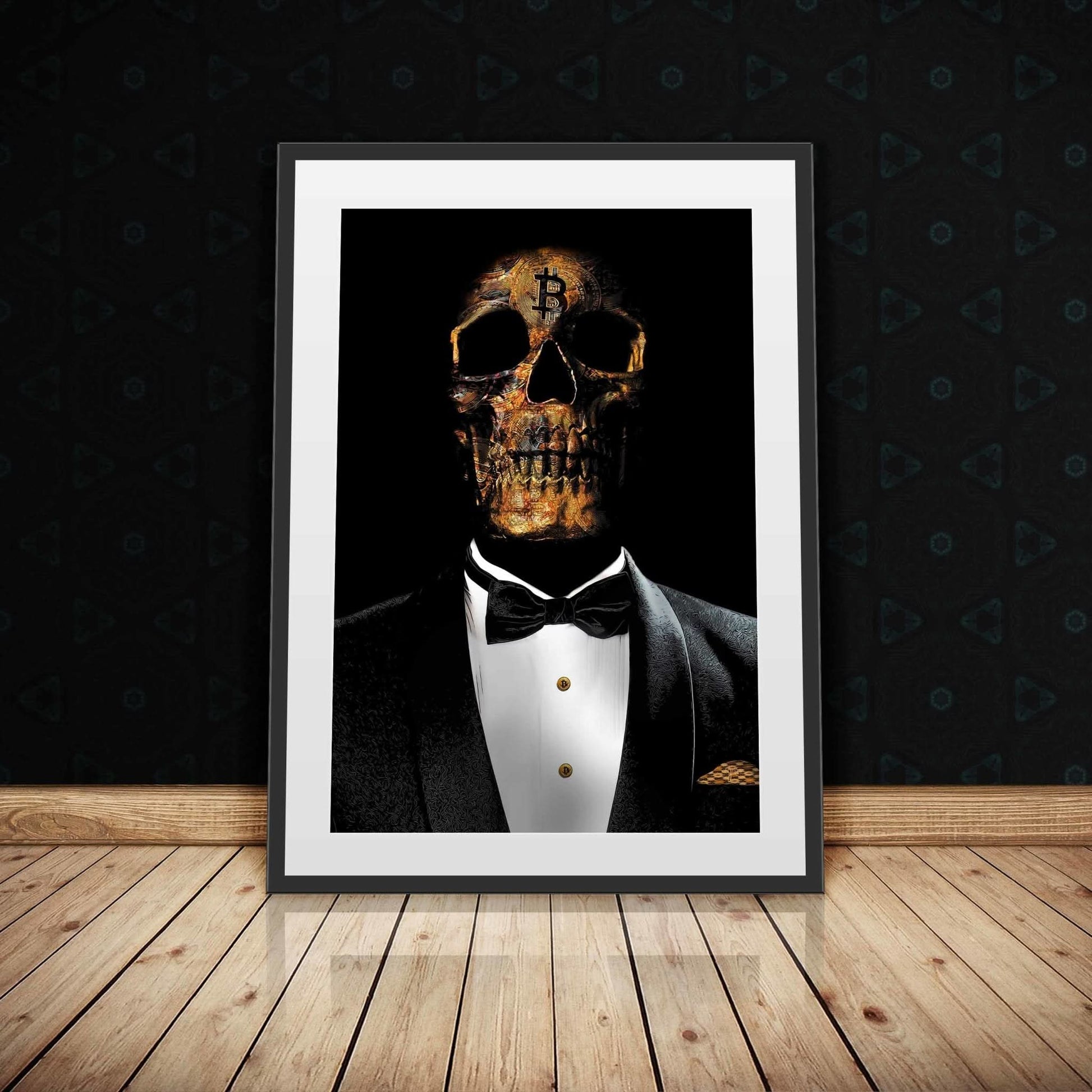 The Investor Skull Semi - gloss Print - Luxury Wall Art