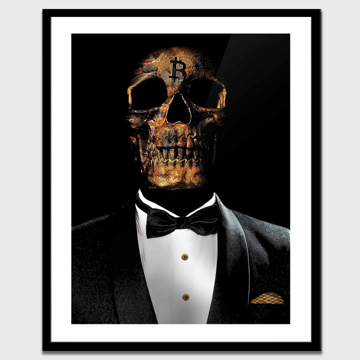 The Investor Skull Semi - gloss Print - Luxury Wall Art