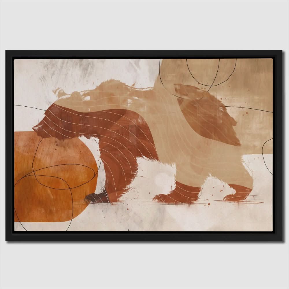 The Noble Bear - Large Minimalist Canvas Print