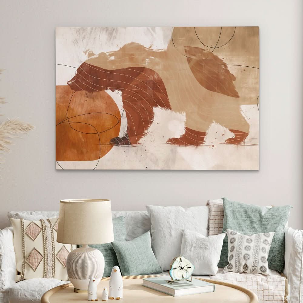 The Noble Bear - Bear Wall Art in Black Frame